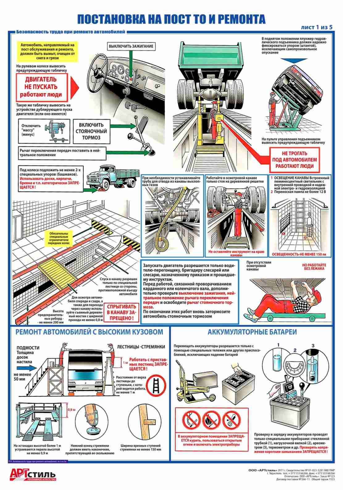 Плакаты по ТБ: Техника безопасности при ремонте автомобилей - Крупнейший  маркет-плейс Приднестровья